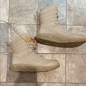 Avenger Beige High-Top Boots
